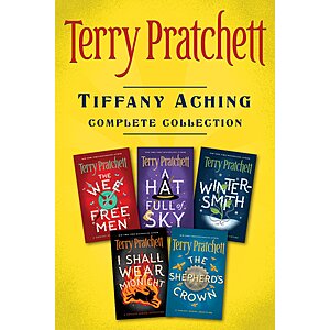 $3.99 | Tiffany Aching Complete 5-Book Collection: The Wee Free Men, A Hat Full of Sky, Wintersmith, I Shall Wear Midnight, The Shepherd's Crown (eBook) by Terry Pratchett
