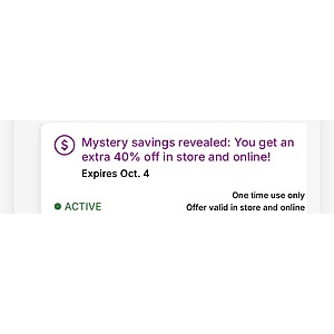 Kohls Stackable Mystery Coupon: 40%, 30%, or 20% ONE DAY ONLY