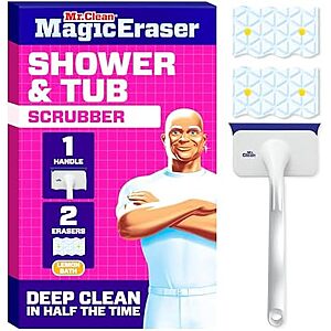 [AC] $21.74* | 3 × Mr. Clean Magic Eraser Shower & Tub Scrubber Starter Kit (1x Handle + 2x Erasers) ($7.25 each) at Amazon