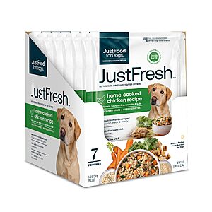 JustFoodForDogs JustFresh Fresh Wet Dog Food or Topper - Chicken, 7 Pack for $27.69