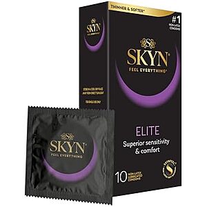 [SnS, AC] $22.32* | 4 × 10-Count SKYN Elite Ultra-Thin, Lubricated Latex-Free Condoms​ ($5.58 each) at Amazon
