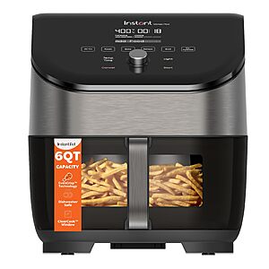 Instant Pot Vortex Plus 6 Qt 6-in-1 Air Fryer with Odor Erase Tech, Black for $94.98