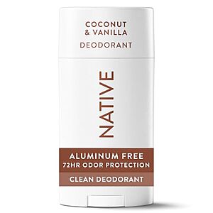 [Prime, SnS, AC] $22.06* | 3 × 2.65-Oz Native Deodorant (Coconut & Vanilla) ($7.35 each) at Amazon