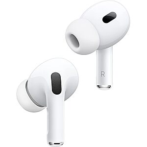 Apple AirPods Pro (2nd Gen) Wireless Earbuds, Up to 2X More Active Noise Cancelling, Adaptive Transparency, Personalized Spatial Audio MagSafe for $100