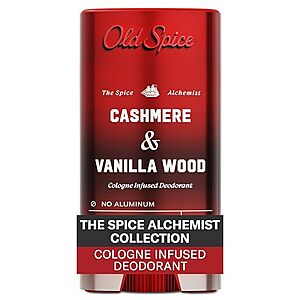 [Prime, SnS, AC] $27.44 | 4 × 3-Oz Old Spice Aluminum Free Deodorant for Men (Cashmere & Vanilla Wood) ($6.86 each) at Amazon