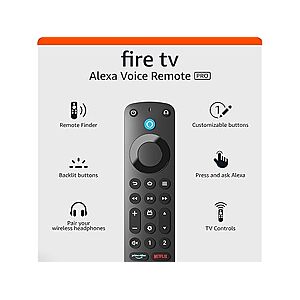 $13.59 ac WOOT FS PRIME Amazon Alexa Voice Remote Pro | includes remote finder | TV controls | backlit buttons | requires compatible Fire TV device