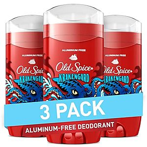 [Prime, SnS, AC] $13.42 | 3-Pack 3-Oz Old Spice Deodorant for Men (Krakengard) at Amazon