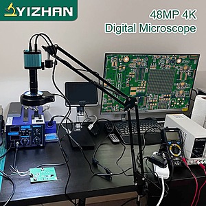 YIZHAN 48MP 4K Soldering Microscope Sony IMX415 1-150X HDMI USB VGA $94.4 + Free Shipping