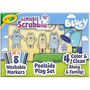 $12.47* | Crayola Scribble Scrubbies Bluey Poolside Washable Playset at Amazon
