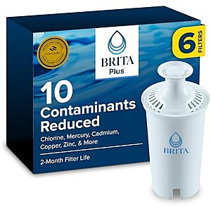 [Prime, SnS] $21.76 | 6-Count Brita Plus Water Filter Refill at Amazon ($3.63 each)