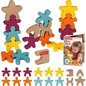 Fisher-Price Montessori Wooden Stacking Shapes Toy (16 Pieces) $4.99 + Free Shipping w/ Prime or on $35+