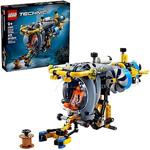 $20.29 | 413-Piece LEGO Technic - Deep-Sea Research Submarine (42201, 2025) at Amazon