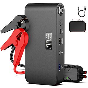 BOOKOO 4000A 16000mAh Portable Car Jump Starter for 8L Gas/7L Diesel $21.82 + Free Shipping w/ Prime or on $35+