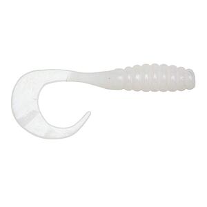 fishing YUM Baits Co. Lures YRTG327 Ribbontail Grub Fishing Bait, White, 3"