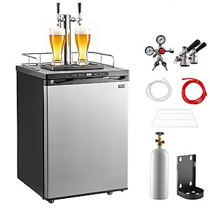 VEVOR Beer Kegerator, Dual Tap Commercial Draft Beer Dispenser for D system $548.91