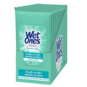 [S&S] Wet Ones Hand Wipes, 20 Wipes (Pack of 10) $13.99