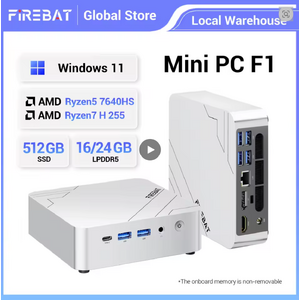 Firebat F1 Mini PC: Ryzen 5 7640HS, 24GB RAM, 512GB SSD, Win11 $322.46