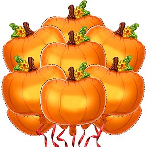 NOVWANG 18Pcs Pumpkin Balloons for Halloween Party Decorations - $3.99