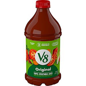 Original V8 Vegetable Juice 46oz $2.13 S&S Clip Q AMAZON