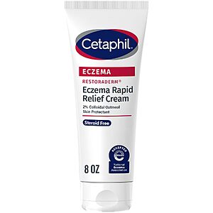Cetaphil RESTORADERM 8-Oz Eczema Flare-Up Relief Cream w/ 2% Colloidal Oatmeal $9.39 w/ S&S + Free Shipping w/ Prime or on $35+