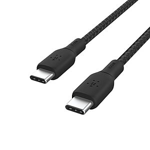 [Prime] Belkin BoostCharge 6.6' USB-C to USB-C 100W Braided Charging Cable $12.05 + Free Shipping