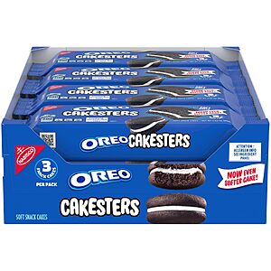 OREO Cakesters Soft Snack Cakes, 8-3.03 oz Snack Packs $10
