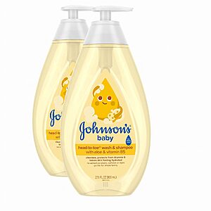 [S&S] Johnson's Baby Head-To-Toe Baby Wash&Shampoo + Aloe&Vitamin B5, 2-in-1 Bath Wash, 27.1 fl. Oz (Pack of 2) $9.7