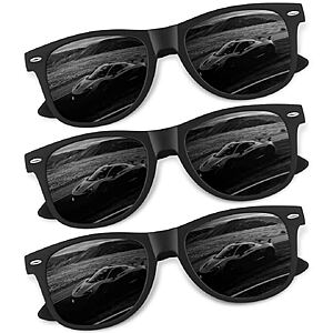 CGID Retro Polarized Sunglasses Men Womens Square Frame Black Shades UV400 $11.1