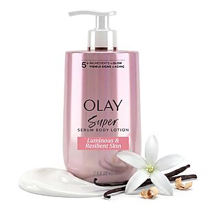 Olay Super Serum Hand & Body Lotion for Aging, 24hr Long Lasting Moisture, Fast Absorbing, 17 fl oz $11.21