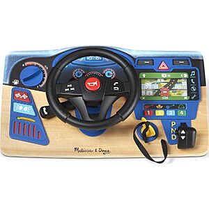 Melissa & Doug Vroom & Zoom Interactive Wooden Dashboard Racing Car Steering Wheel Toy w/ Lights & Sounds $28.37 + Free Shipping w/ Prime or on $35+