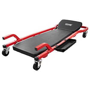 VEVOR Mechanic Garage Creeper, 44-Inch, 300 lbs Capacity Automotive Rolling Creeper with 6 Casters $45