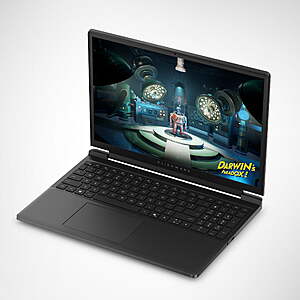 $799 WALMART Alienware 15.3" WUXGA 165Hz Gaming Laptop, AMD Ryzen 5 220, NVIDIA GeForce RTX 4050 GDDR6, 16GB DDR5, 512GB SSD, Black, DA15265