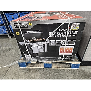 Blackstone Pro Series Outdoor Griddle, 36 -In Store YMMV Inch XL 4-Burner Flat Top Grill with Cabinet, Stainless Steel