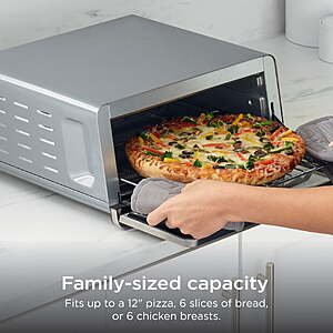 $150 FS Walmart by Shark Ninja Flip Toaster Oven & Air Fryer, 8-in-1 Functionality, Storage Space, Air Fry Basket, Sheet Pan, Wire Rack & Removable Crumb Tray