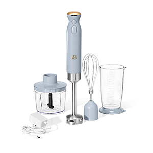 Beautiful by Drew Barrymore Cordless Immersion Blender w/ Chopper, Whisk & 24-Oz Blending Cup (Cornflower Blue) $34.96 + Free Shipping w/ Walmart+ or on $35+