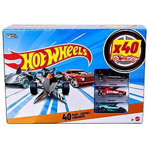 $37: Hot Wheels 40 Pack 1:64 Scale Toy Race Cars, Rescue Vehicles or Trucks (Styles May Vary) at Walmart