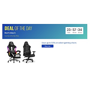 Save up to 50% on select gaming chairs Bestbuy.com