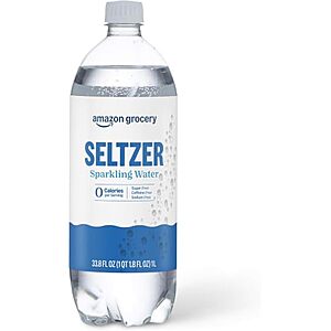 $4.05* | 6-Pack 1-Liter Amazon Grocery Seltzer Sparkling Water at Amazon