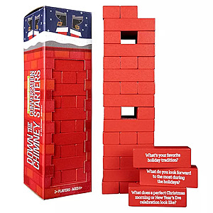 Down the Chimney Tumbling Tower & Conversation Starters Game (clearance) $3.74