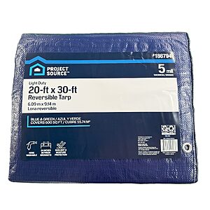 Project Source 20-ft x 30-ft Blue Waterproof Polyethylene 5-mil Tarp ( Other Sizes Available )( Extra 30% off When you purchase 3+ )$39