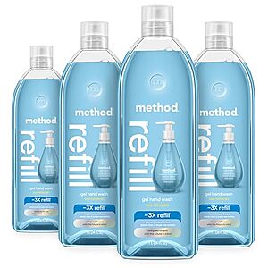 [SnS, AC] $17.95* | 4-Pack 34-Oz Method Gel Hand Wash Refill (Sea Minerals) at Amazon ($4.49 each)
