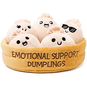 $9 | Emotional Support Dumplings, Cuddly Stuffed Animals by Relatable at Amazon