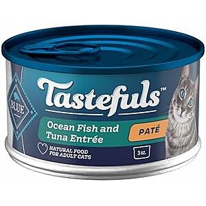 [SnS, AC] $14.25 | 24-Pack 3-Oz Blue Buffalo Tastefuls Paté Wet Cat Food (Ocean Fish & Tuna) at Amazon