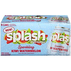 $2.91 | Splash, Kiwi Watermelon Sparkling Water Beverage, 12 Fl Oz at Woot!