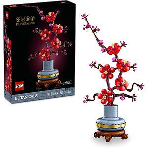 327-Pc LEGO Icons Plum Blossom Flower Décor Building Set $23.99 + Free Shipping w/ Prime or on $35+
