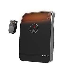 Lasko CC18306 Black 1500W 2 Speed, Remote, Timer, Thermostat Ceramic Console Space Heater, $32.42, Walmart
