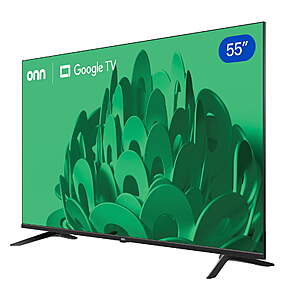 onn 55 in Mini-LED QLED 4K UHD Smart Google TV, 55SMQP4GSB1, $294, FS, Walmart