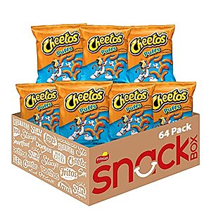 $25.02 | 64-Count Cheetos Cheese Flavored Snacks (Puffs) at Amazon