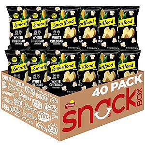[SnS, AC] $13.30 | 40-Pack 0.625-Oz Smartfood Popcorn (White Cheddar) at Amazon (33.3￠ each)