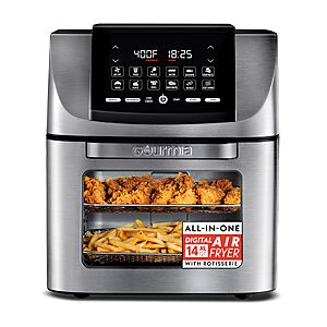 Gourmia Air Fryer - 14 Qt Rotisserie Oven with Window (Stainless Steel) $99.99 + Free S&H at Amazon